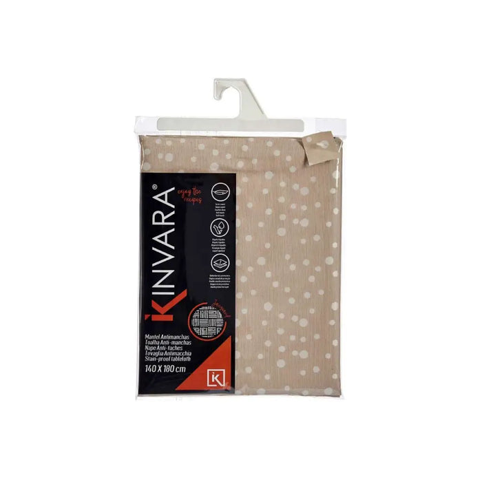 Устойчива на петна покривка Kinvara Бял Бежов Jacquard