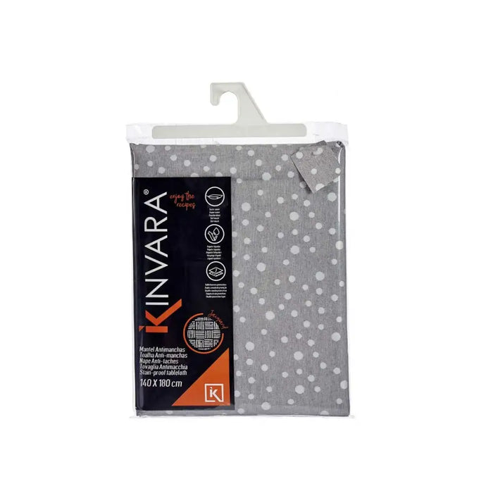 Устойчива на петна покривка Kinvara Бял Сив Jacquard