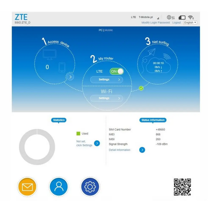 Устройство за клетъчна мрежа ZTE LTE MF79U Модем
