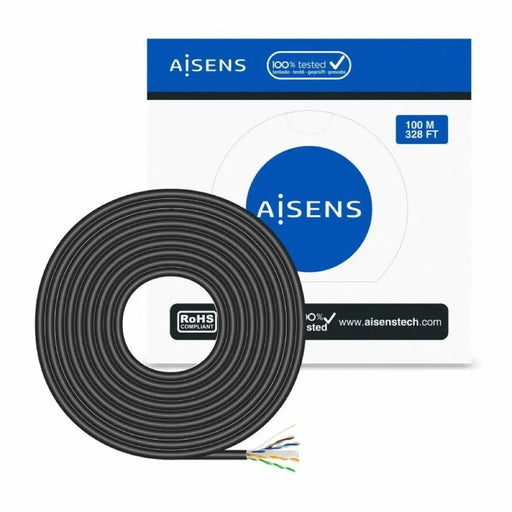 UTP категория 6 твърд мрежови кабел Aisens A135-0675 Черен