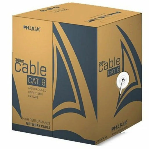 UTP категория 6 твърд мрежови кабел Phasak PHR 6302 Сив 305