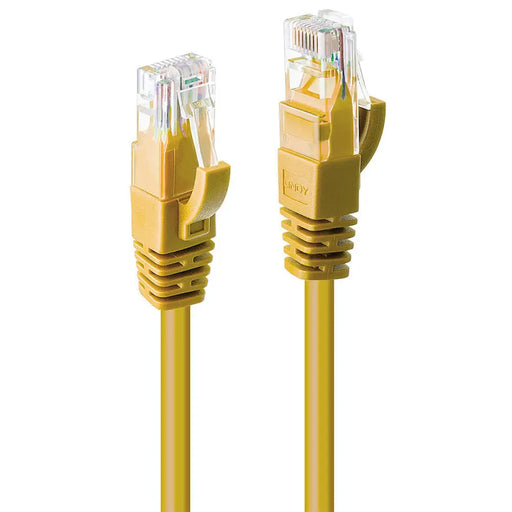 UTP категория 6 твърд мрежови кабел LINDY 48064 3 m Жълт 1