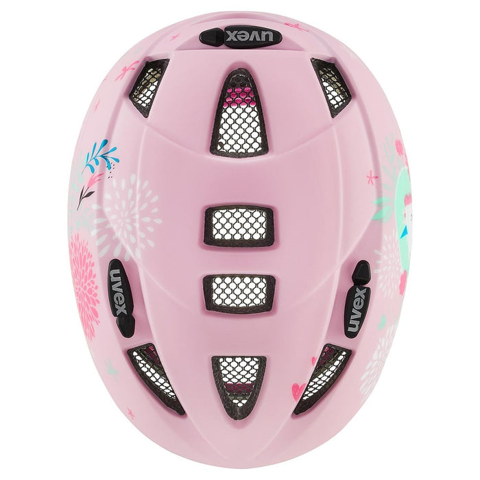 Детска велосипедна каска UVEX Kid 2 CC 46–52 см, розов еднорог мат