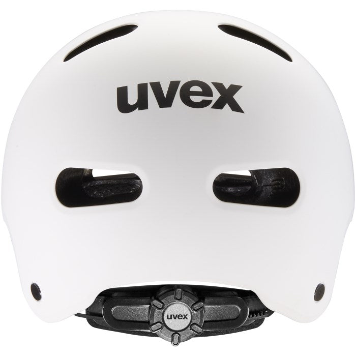 UVEX Kid 4 55–58 см – детска велосипедна каска, бяла матова