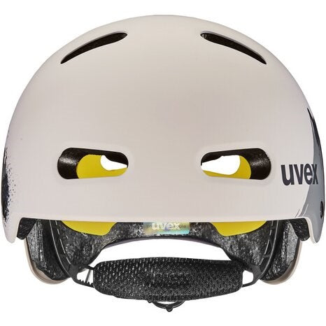 Kask rowerowy dziecięcy UVEX Kid 4 Style MIPS, мръсно топло сиво