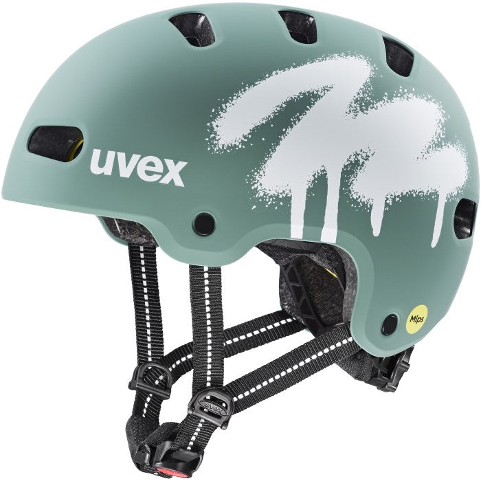 Kask rowerowy dziecięcy UVEX Kid 4 Style MIPS, зелен