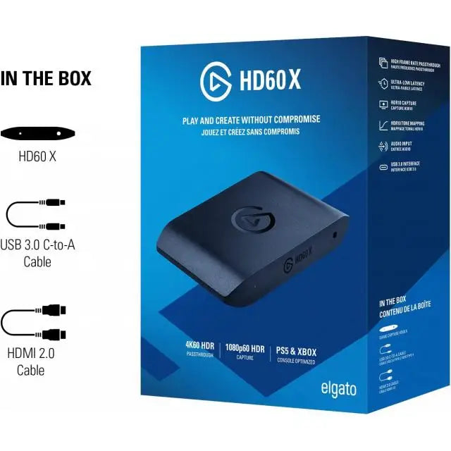 Външен кепчър ELGATO HD60 X HDR 4K HDMI