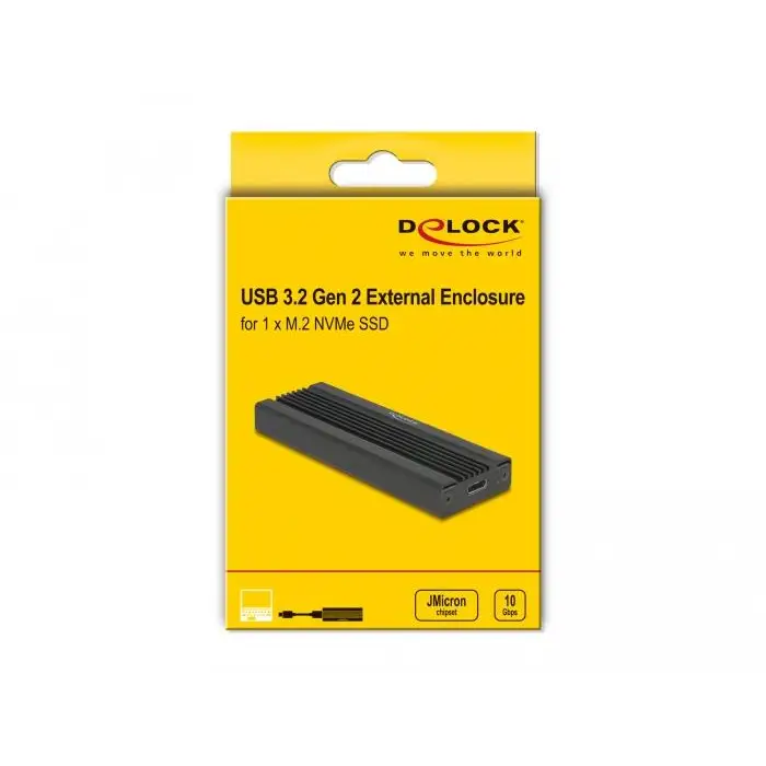 Външно чекмедже Delock За M.2 NVMe PCIe SSD