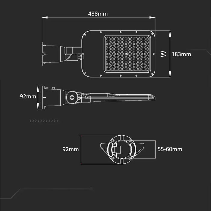 V-TAC LED улична лампа SAMSUNG чип 100W 4000K