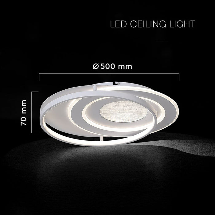 LED ПЛАФОН 60W 50Х42СМ 3CCT БЯЛ ДИСТАНЦИОННО УПРАВЛЕНИЕ V-TAC