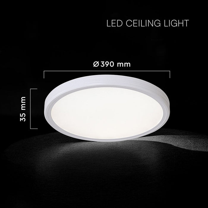LED ПЛАФОН 36W 39СМ 3CCT БЯЛ ДИСТАНЦИОННО УПРАВЛЕНИЕ V-TAC