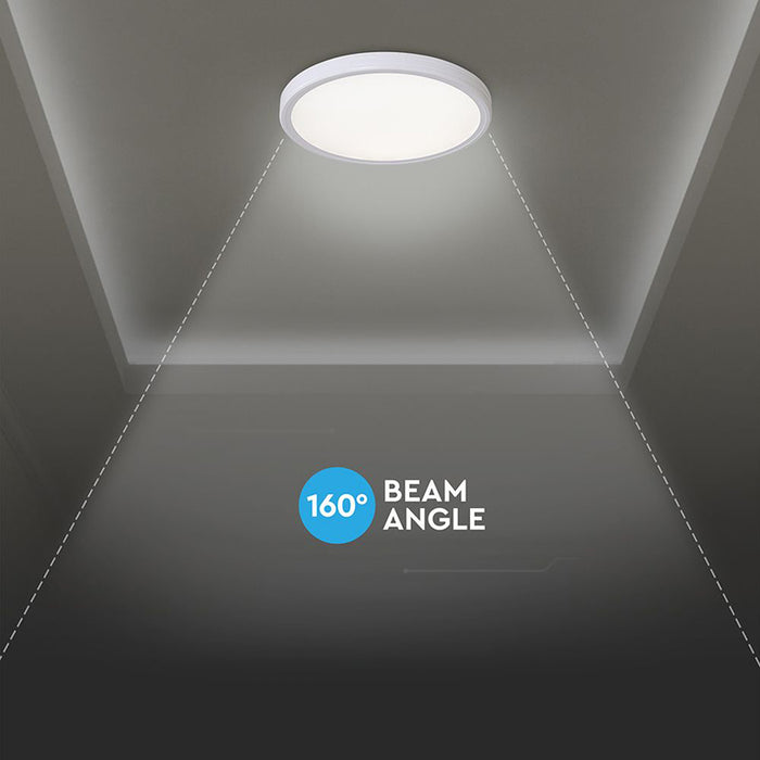 LED ПЛАФОН 36W 39СМ 3CCT БЯЛ ДИСТАНЦИОННО УПРАВЛЕНИЕ V-TAC