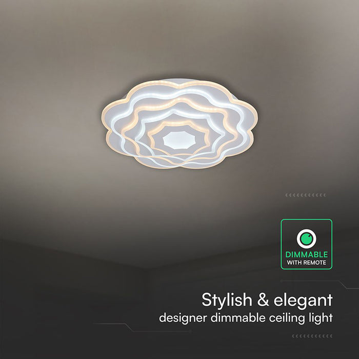 LED ПЛАФОН 100W ДИСТАНЦИОННО УПРАВЛЕНИЕ БЯЛ 84050 V-TAC