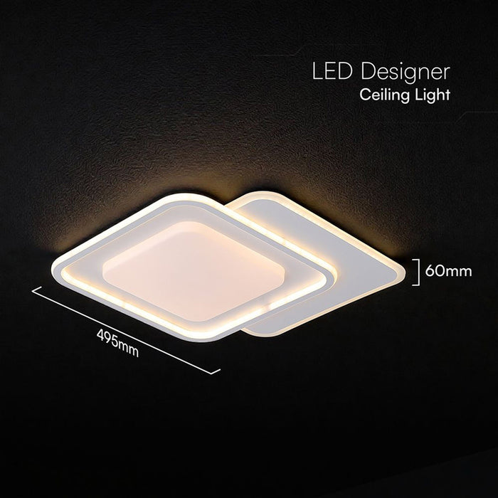 LED ПЛАФОН 60W ДИСТАНЦИОННО УПРАВЛЕНИЕ БЯЛ 84030 V-TAC