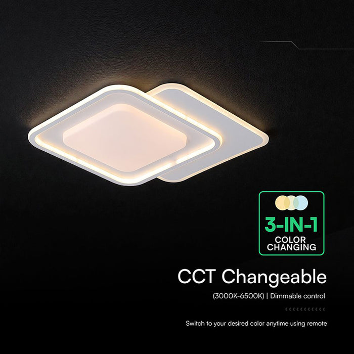 LED ПЛАФОН 60W ДИСТАНЦИОННО УПРАВЛЕНИЕ БЯЛ 84030 V-TAC