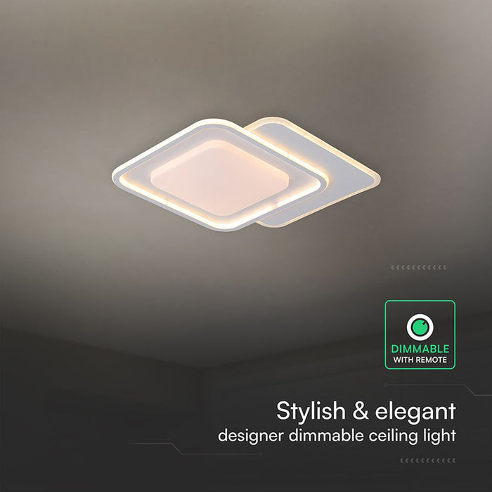 LED ПЛАФОН 60W ДИСТАНЦИОННО УПРАВЛЕНИЕ БЯЛ 84030 V-TAC