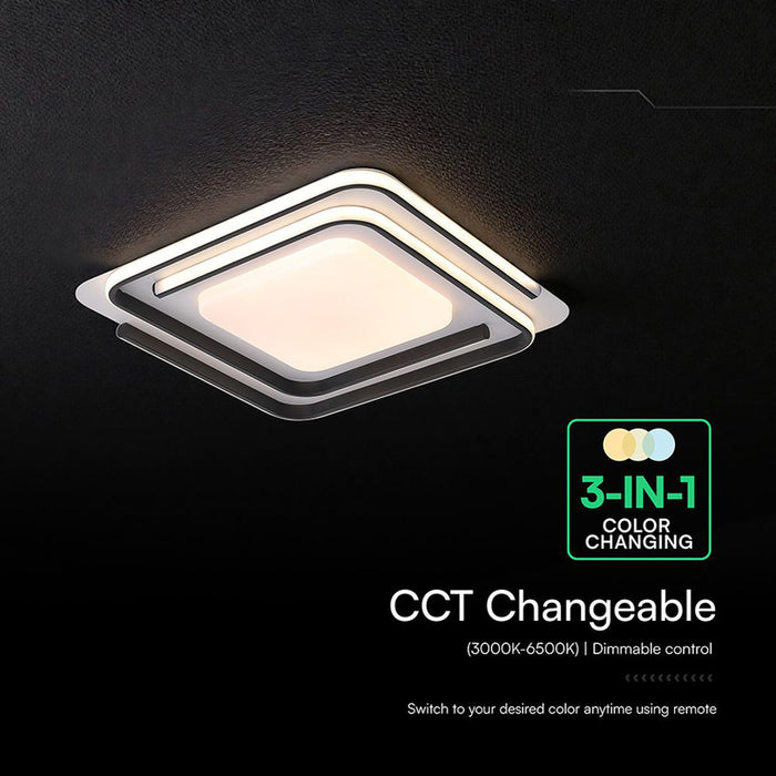 LED ПЛАФОН 75W ДИСТАНЦИОННО УПРАВЛЕНИЕ WH/BK 84033 V-TAC