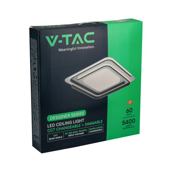 LED ПЛАФОН 75W ДИСТАНЦИОННО УПРАВЛЕНИЕ WH/BK 84033 V-TAC