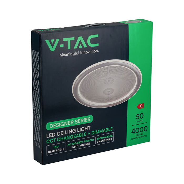 LED ПЛАФОН 50W ДИСТАНЦИОННО УПРАВЛЕНИЕ СИВ 84031 V-TAC