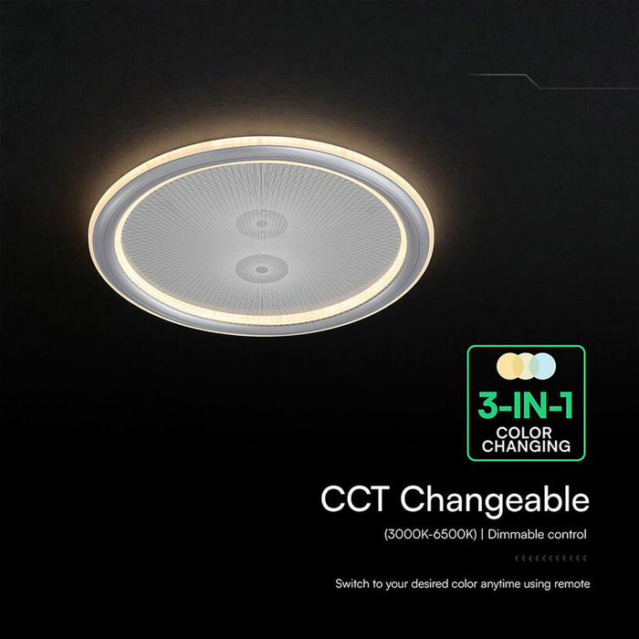 LED ПЛАФОН 50W ДИСТАНЦИОННО УПРАВЛЕНИЕ СИВ 84031 V-TAC