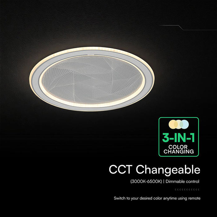 LED ПЛАФОН 50W ДИСТАНЦИОННО УПРАВЛЕНИЕ СИВ 84032 V-TAC