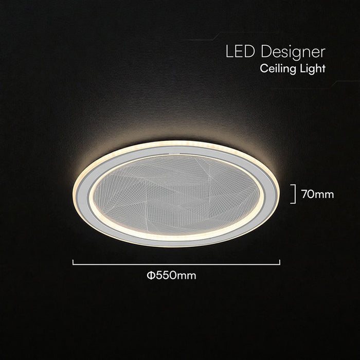 LED ПЛАФОН 50W ДИСТАНЦИОННО УПРАВЛЕНИЕ СИВ 84032 V-TAC