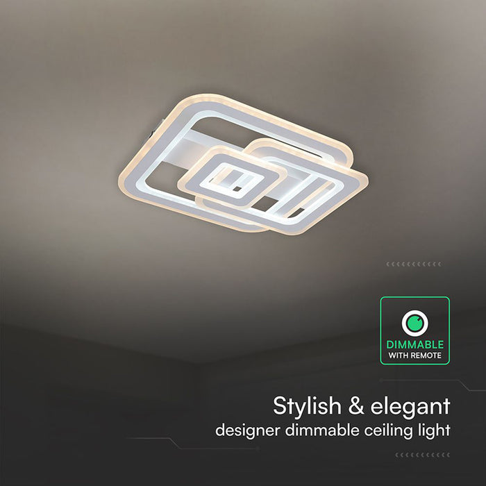 LED ПЛАФОН 80W ДИСТАНЦИОННО УПРАВЛЕНИЕ БЯЛ 84040 V-TAC