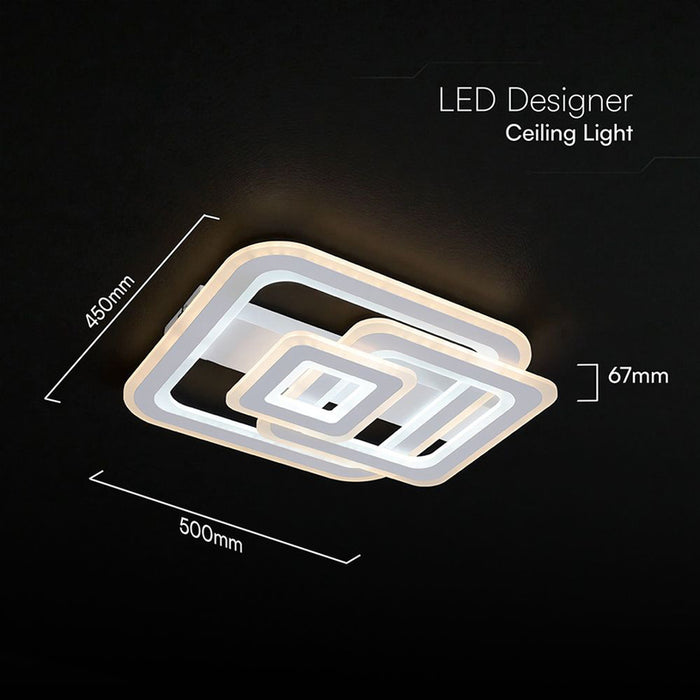 LED ПЛАФОН 80W ДИСТАНЦИОННО УПРАВЛЕНИЕ БЯЛ 84040 V-TAC