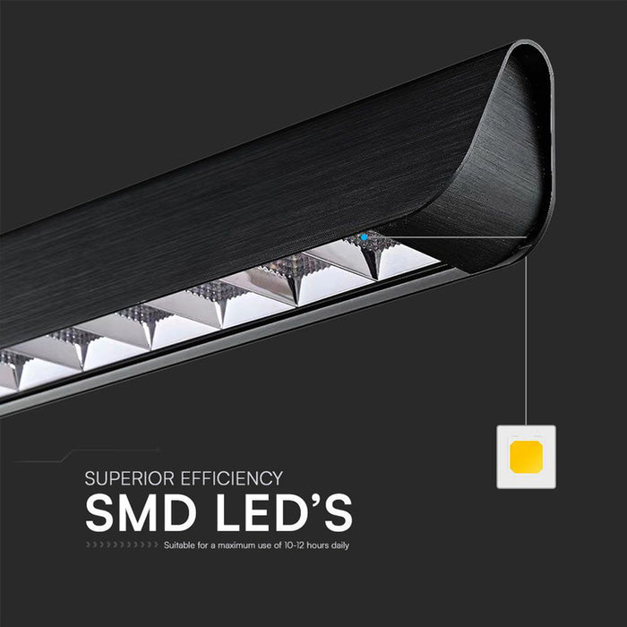 LED ЛИНЕЕН ПЕНДЕЛ ЛУПА 36W CCT ЧЕРЕН V-TAC