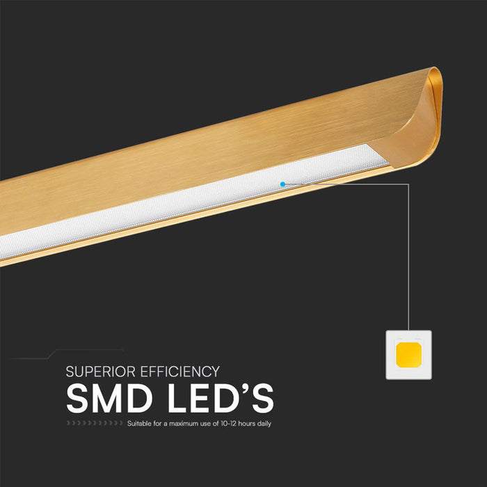LED ЛИНЕЕН ПЕНДЕЛ ДИФУЗЕР 36W CCT ЗЛАТО МАТ V-TAC