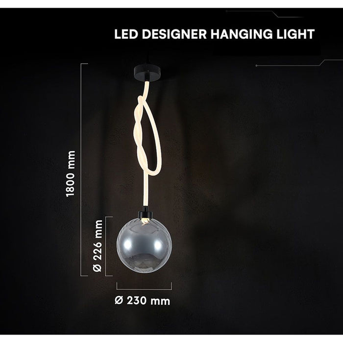 LED ПЕНДЕЛ 20W 3000K 23СМ ОПУШЕНО БЯЛ V-TAC