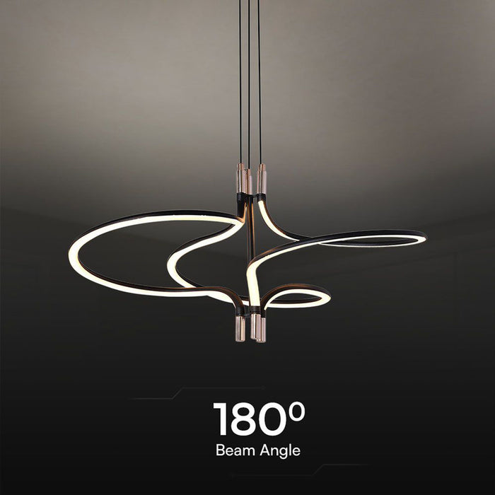 LED ПЕНДЕЛ 30W 3000K ЗЛАТО/ЧЕРЕН V-TAC