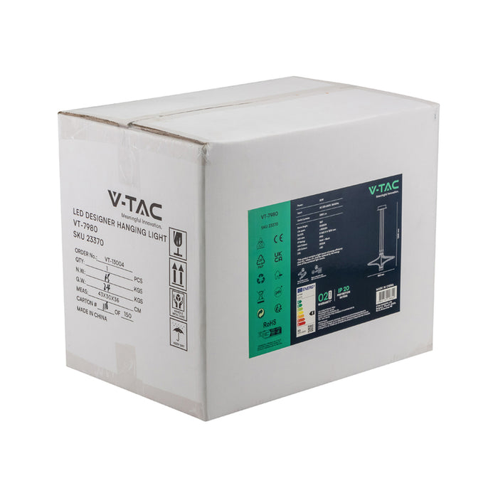 LED ПЕНДЕЛ 30W 3000K ЗЛАТО/ЧЕРЕН V-TAC