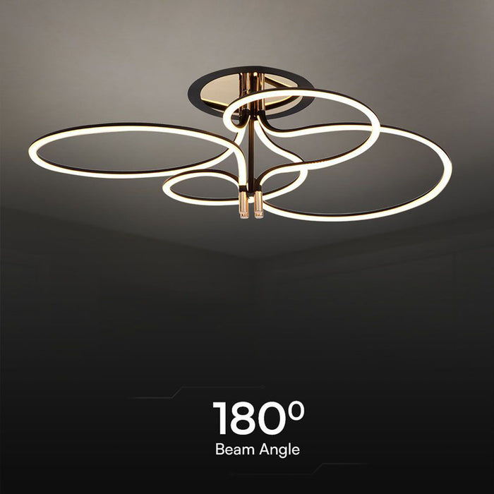 LED ПЛАФОН 36W 3000K ЗЛАТО/ЧЕРЕН V-TAC