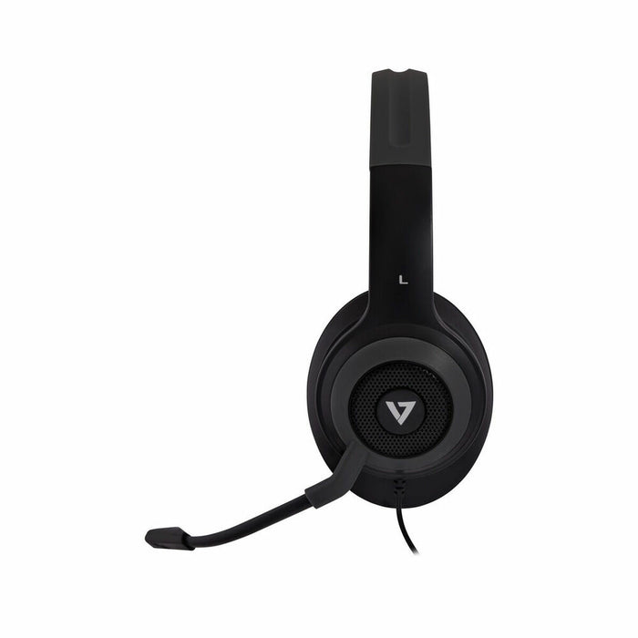 Слушалки с микрофон V7 HC701 Черен