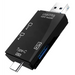 VAKOSS ЧЕТЕЦ НА КАРТИ 6IN1 USB A / MICRO USB / USB C / SD