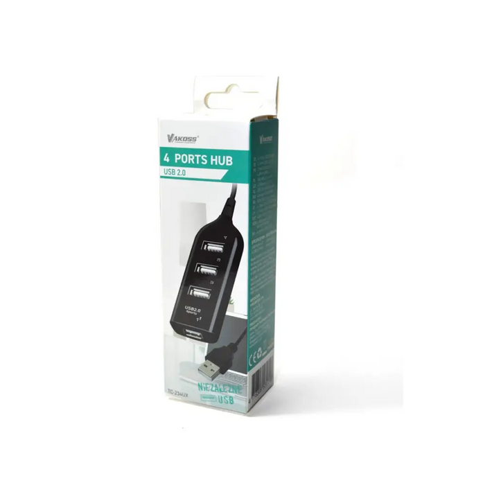 Vakoss TC-234UX интерфейсен хъб USB 2.0 черен