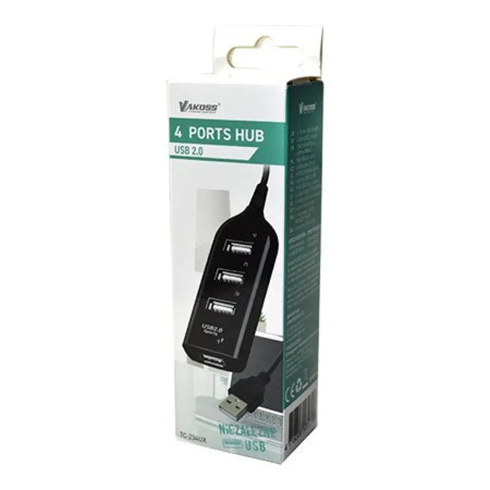 Vakoss TC-234UX интерфейсен хъб USB 2.0 черен