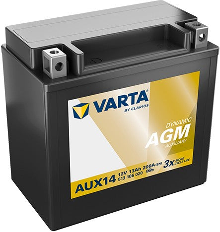VARTA DYNAMIC AGM AUX14 YTX14 13AH 200A L+