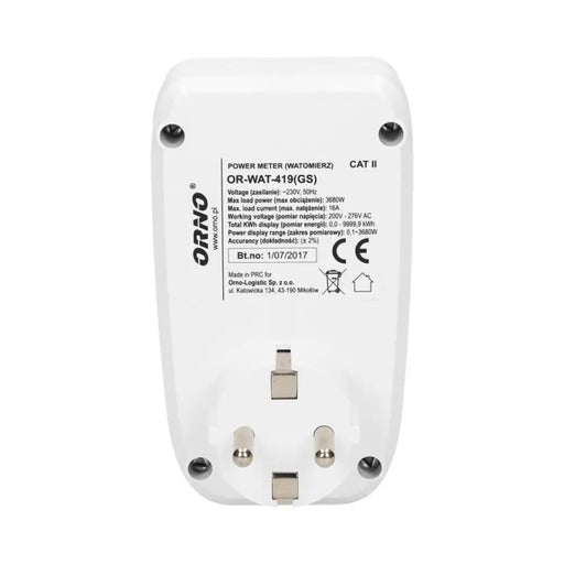 ВАТМЕТЪР С LCD ДИСПЛЕЙ ORNO