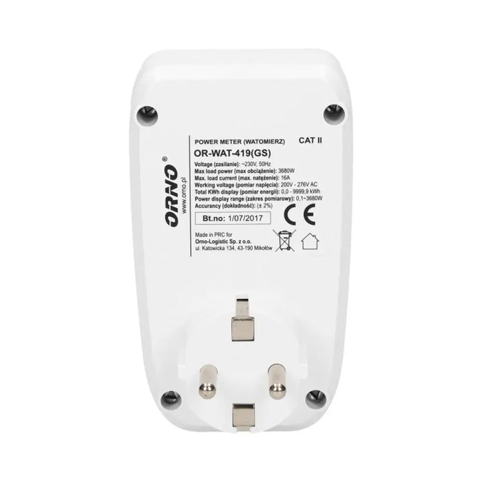 ВАТМЕТЪР С LCD ДИСПЛЕЙ ORNO