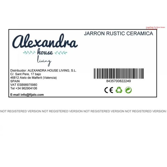 Ваза Alexandra House Living Кафяв Керамика 27 x 57 x 27 cm
