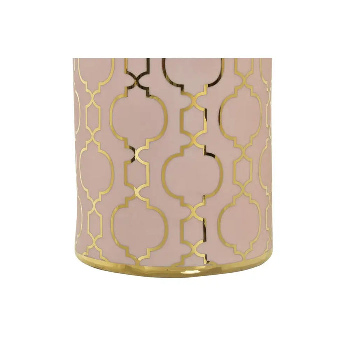 Ваза DKD Home Decor 13,5 x 13,5 x 36 cm Порцелан Розов