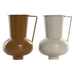 Ваза DKD Home Decor 13 x 12.5 x 17 cm Бежов Метал Оранжев