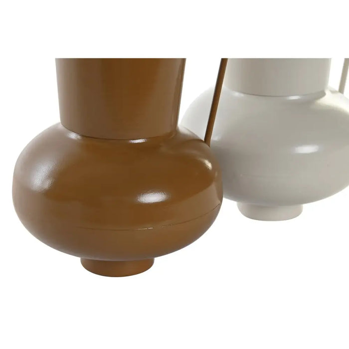 Ваза DKD Home Decor 13 x 12.5 x 17 cm Бежов Метал Оранжев