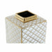 Ваза DKD Home Decor 14,5 x 14,5 x 30 cm Порцелан Златен Бял
