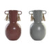 Ваза DKD Home Decor 14 x 13 x 24 cm Сив Метал теракота (2