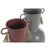 Ваза DKD Home Decor 14 x 13 x 24 cm Сив Метал теракота (2