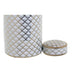 Ваза DKD Home Decor 18 x 18 x 30,5 cm Порцелан Златен Бял