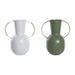 Ваза DKD Home Decor 20 x 13 x 24 cm Метал теракота Бял